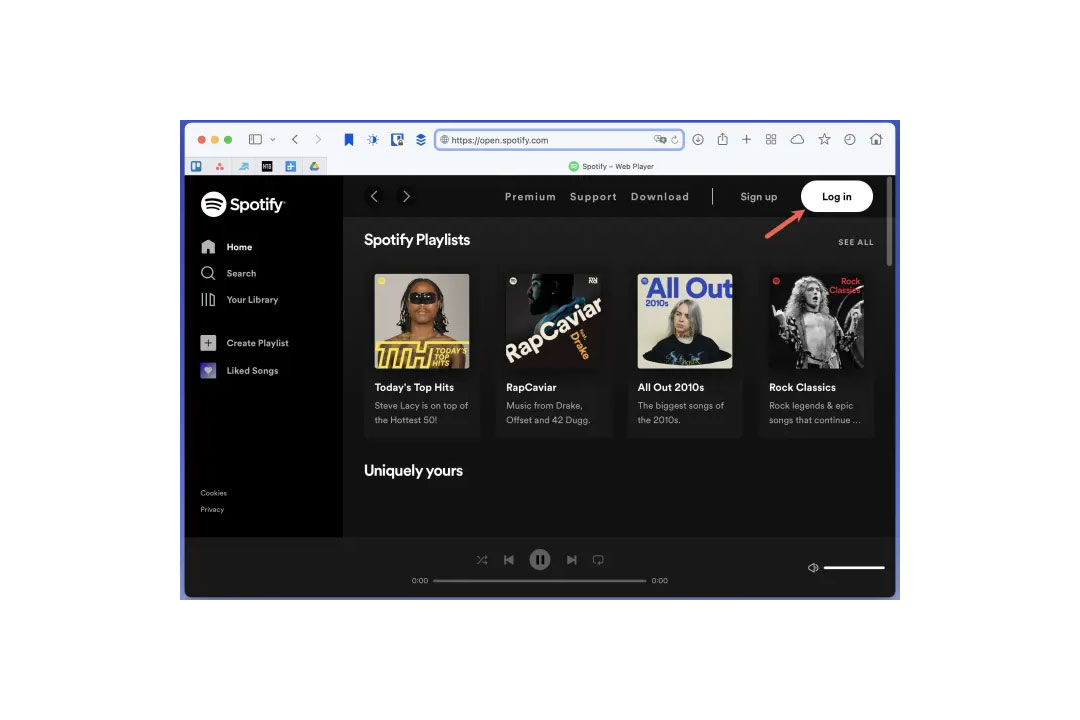 کنترل نصب Spotify در مک