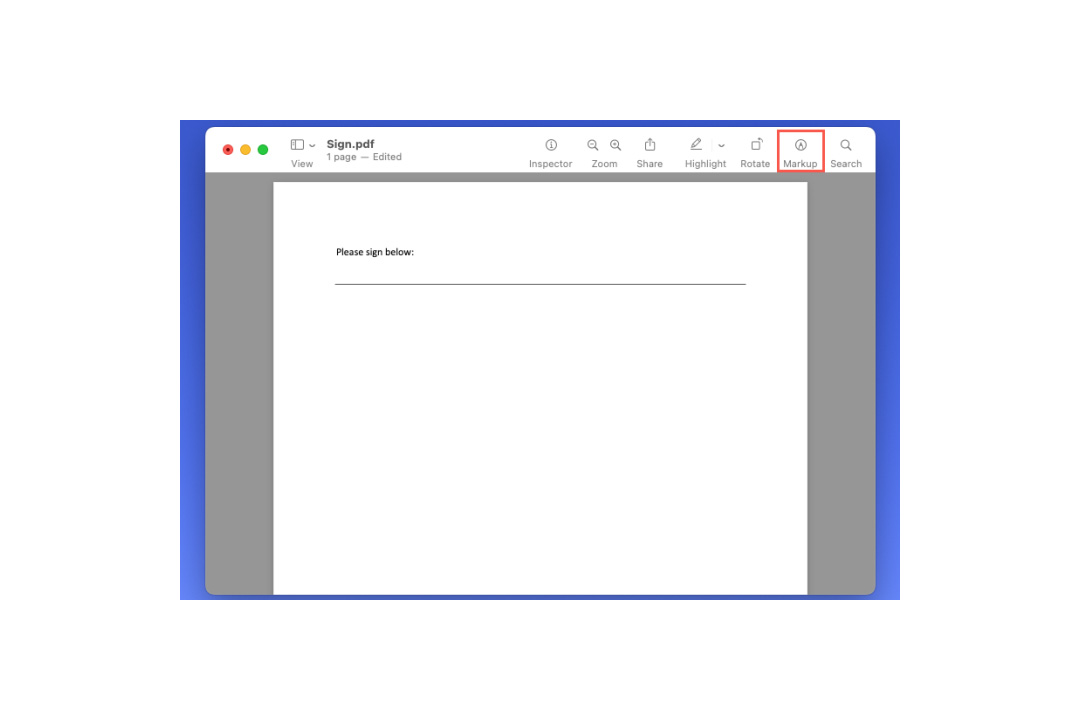 نحوه امضای PDF در مک