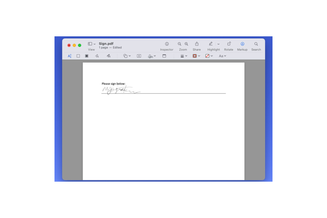 آموزش امضای PDF در مک