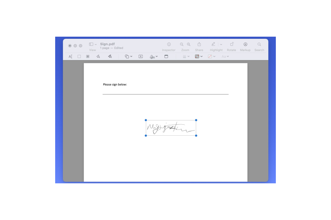 آموزش نحوه امضای PDF در مک